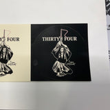 34 THIRTYFOUR  X Fujiwara Collaboration Sticker